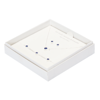 Coffret bijoux Sparkle Saphir acier inoxydable plaqué argent